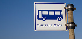 Sign Reading Shuttle Stop